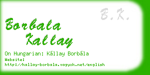 borbala kallay business card