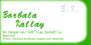 borbala kallay business card